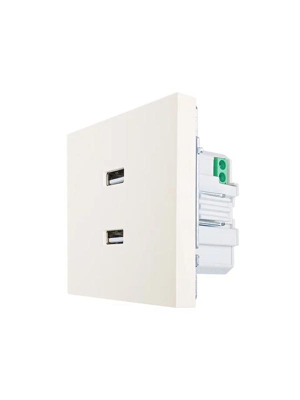  Розетка 2-мест. USB разъем СП ZIMA IP20 слон. кость LEZARD 704-9088-192 фото в каталоге от BTSprom.by