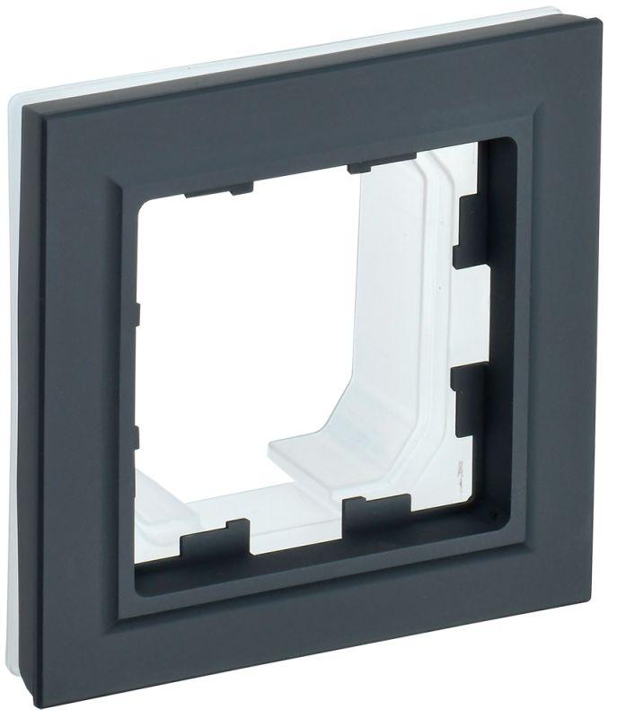рамка 1-м ip44 brite ру-1-брг-44 графит iek br-m12-44-k53 от BTSprom.by