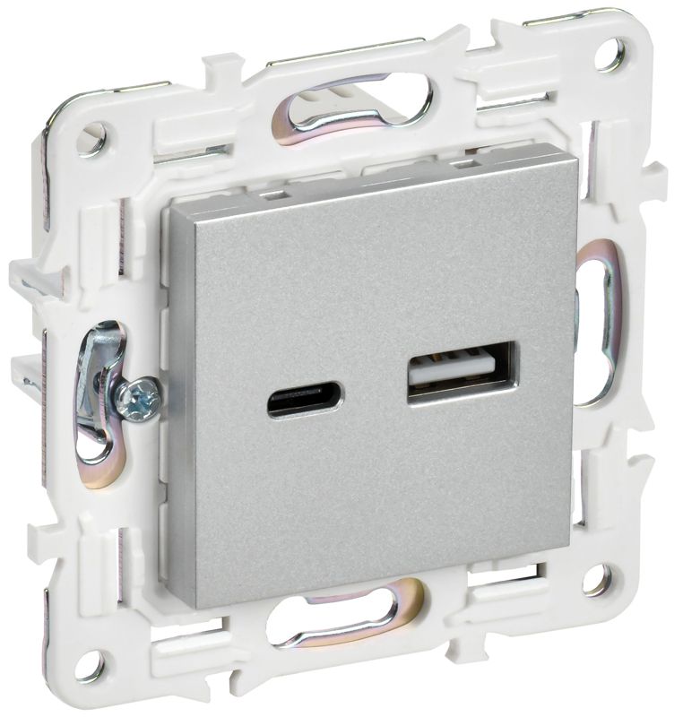 розетка usb a+c 3.1а skandy sk-r14s серебр. iek sk-u22-d31-k23 от BTSprom.by