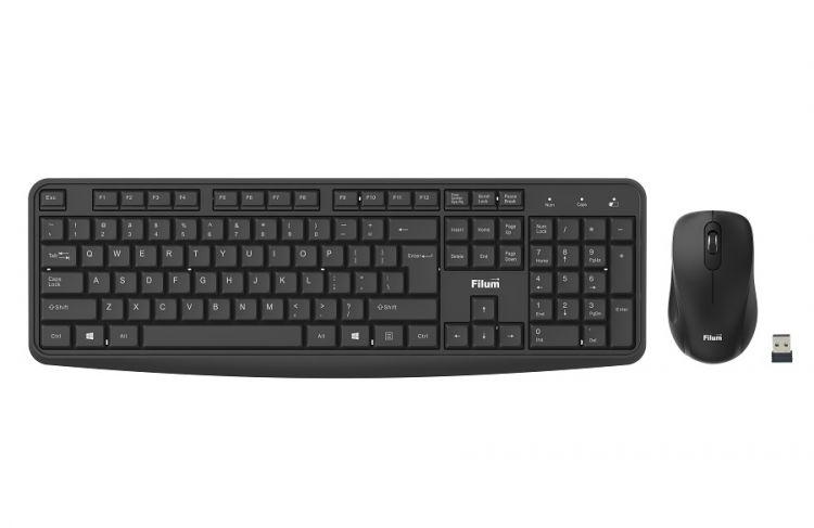 клавиатура мембранная 104-кл. windows xp/vista/7/8/10 macos в комплекте мышь оптическая usb 4-кл. dpi: 800/1200/1600 aa 1шт черн. filum fl-ktw05-bk от BTSprom.by