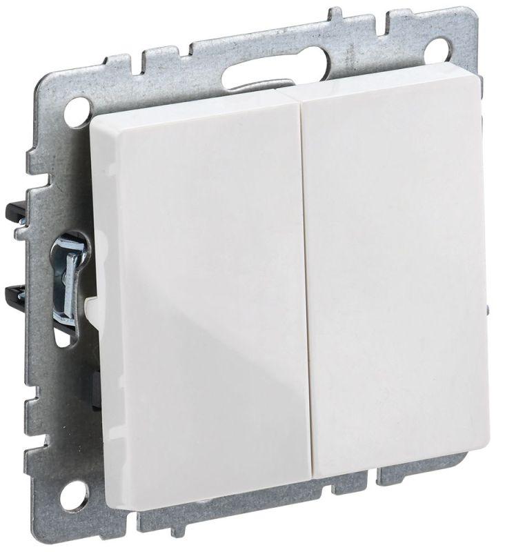 выключатель 2-кл. brite 10а вс10-2-0-брб механизм бел. iek br-v20-0-10-k01-pro от BTSprom.by