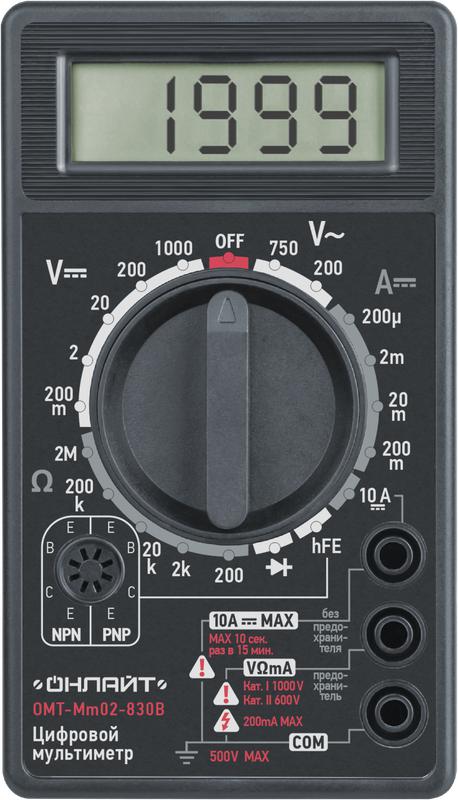 мультиметр 82 971 omt-mm02-830b (830b) онлайт 82971 от BTSprom.by