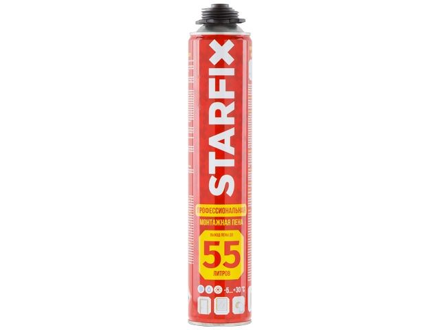 пена монтажная профессиональная всесезонная starfix gunfoam (730мл) (выход пены до 55 литров) sm-88276-1 от BTSprom.by