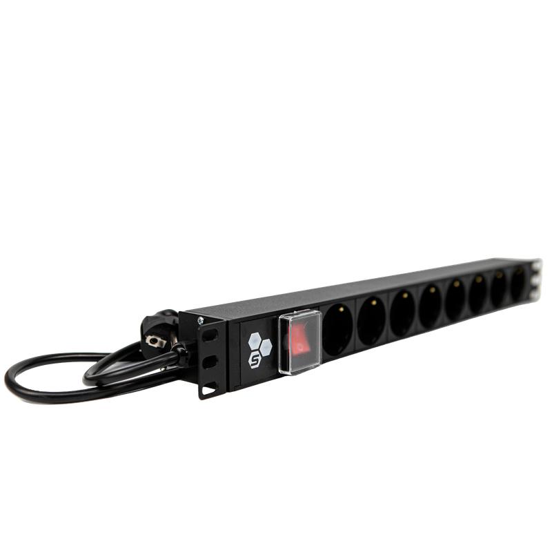  Блок розеток 8-м 16А 19 PDU выключатель шнур 1.8м SYSMATRIX PD 19.08SCH-IS-1.16-1.8.2 фото в каталоге от BTSprom.by