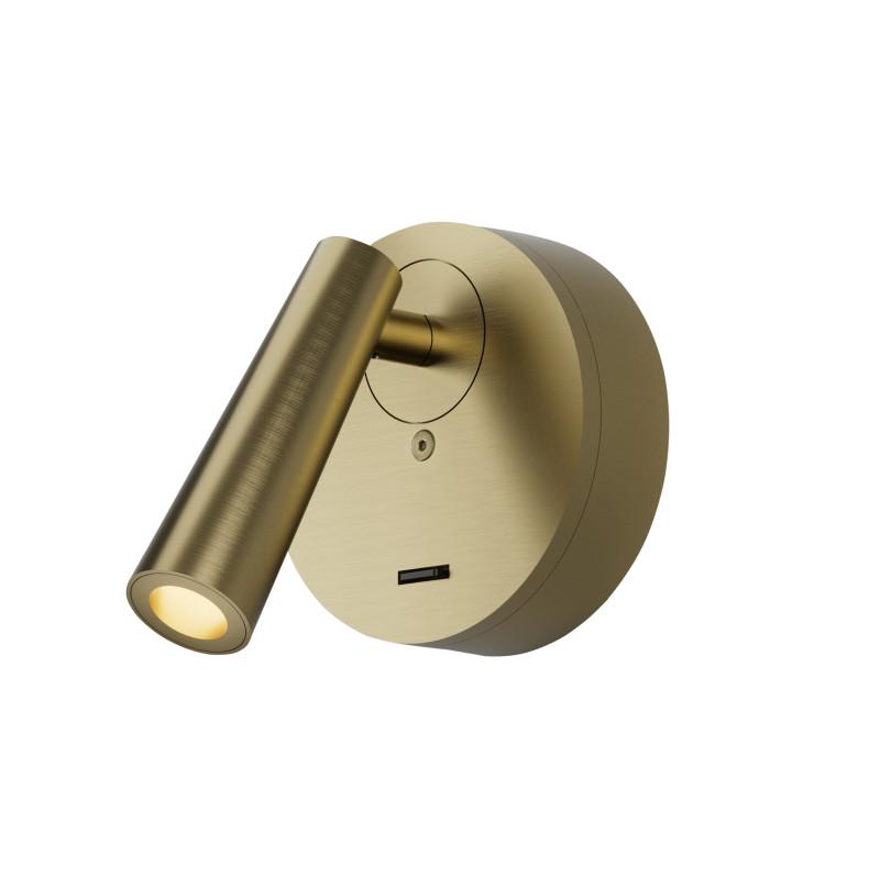 бра shine wall 3вт 3000к ip20 104х68 ra90 со светодиодом алюм. сатинированная латунь denkirs 764380 от BTSprom.by