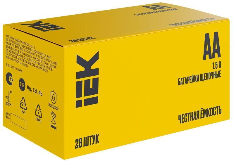 элемент питания алкалиновый aa/lr6 alkaline бокс (уп.28шт) iek abt-lr06-op-b28 от BTSprom.by