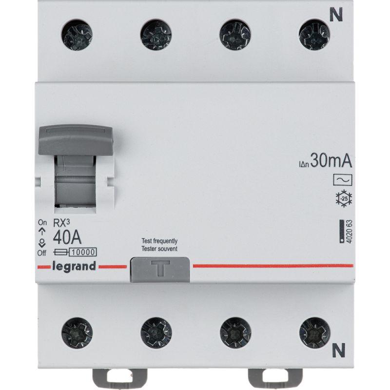 выключатель дифференциального тока (узо) 4п 40а 30ма тип ac rx3 leg 402063 от BTSprom.by