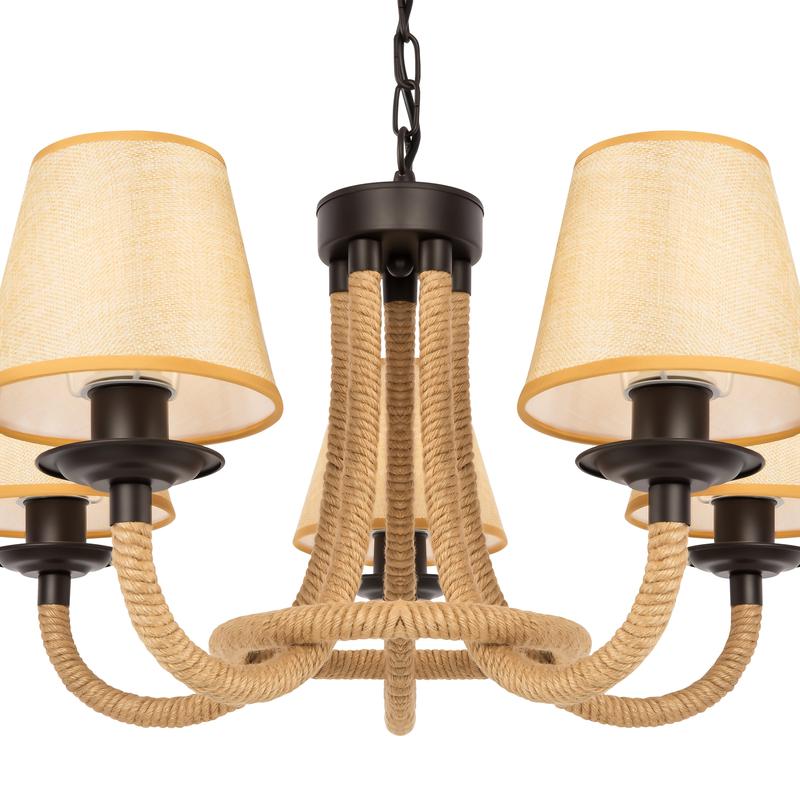  Люстра Corda 60Вт E14х5 IP20 Freya FR4402-PL-05-GB фото в каталоге от BTSprom.by