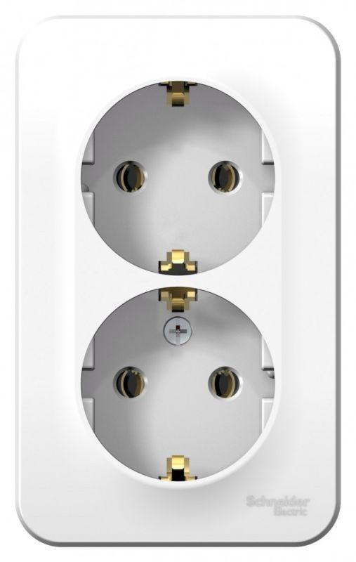  Розетка 2-м ОП Blanca 16А IP20 250В с заземл. без защ. шторок бел. SE BLNRA010201 фото в каталоге от BTSprom.by