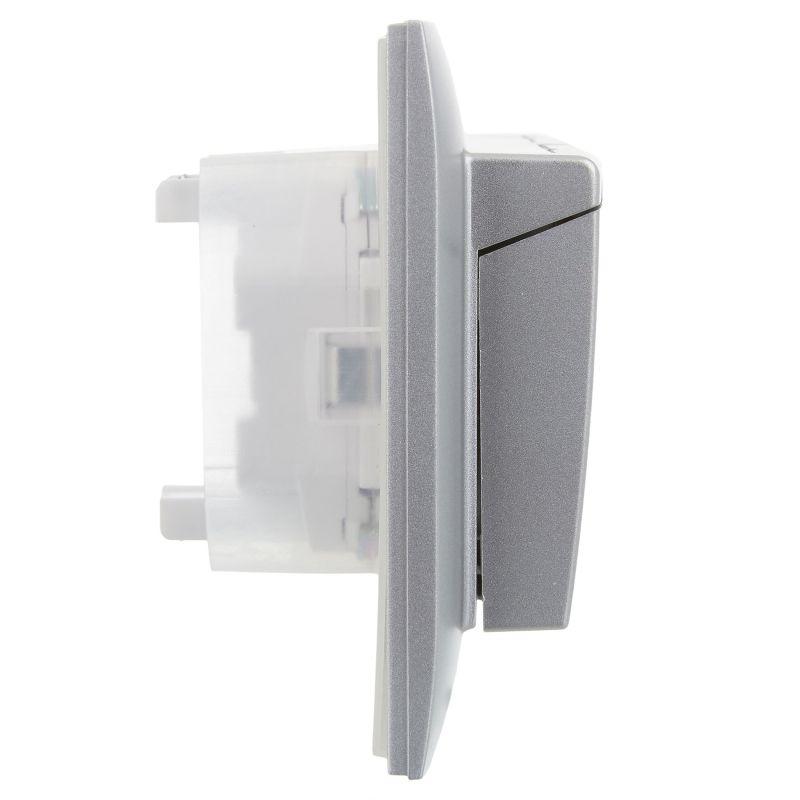  Розетка 2-м SKANDY 16А IP44 с крышкой в сборе SK-R12S серебр. IEK SK-R26-16-44-K23-F фото в каталоге от BTSprom.by