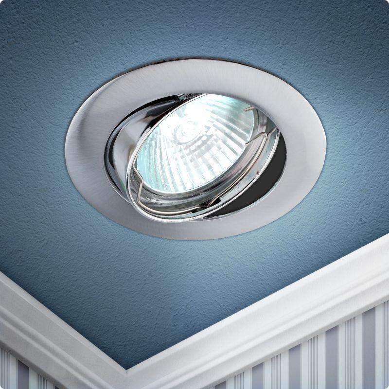 светильник встраиваемый литой kl1a sn/1 поворотный mr16 12в 50вт сатин никель эра б0049566 от BTSprom.by