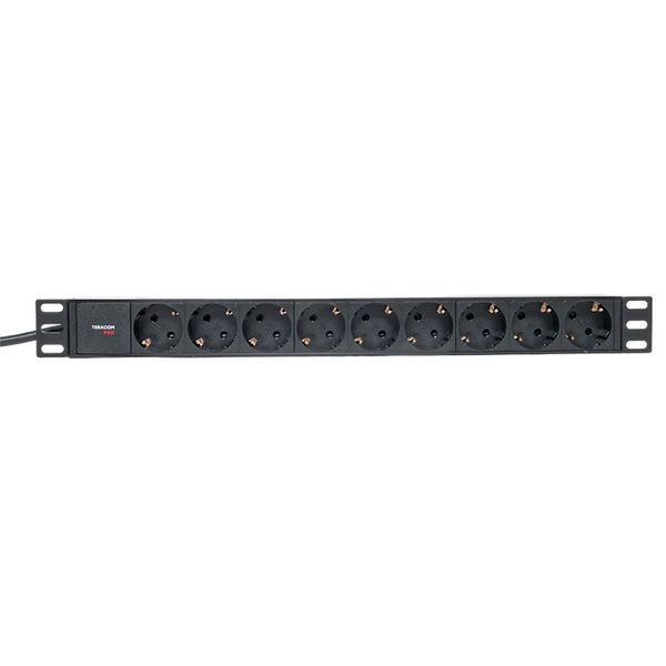  Блок PDU TERACOM PRO 19дюйм 1U 16А/250В 9 роз. Schuko шнур 2м 3х1.5кв.мм вилка Schuko корпус пластик черн. EKF TRP-HPD-PL-16A-9SH-2MSH фото в каталоге от BTSprom.by