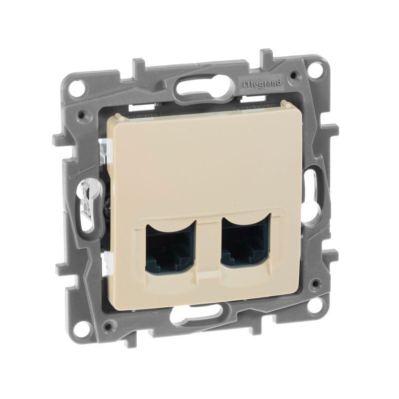 розетка компьютерная 2-м сп etika rj45 кат.6 utp механизм сл. кость iek 672354 от BTSprom.by