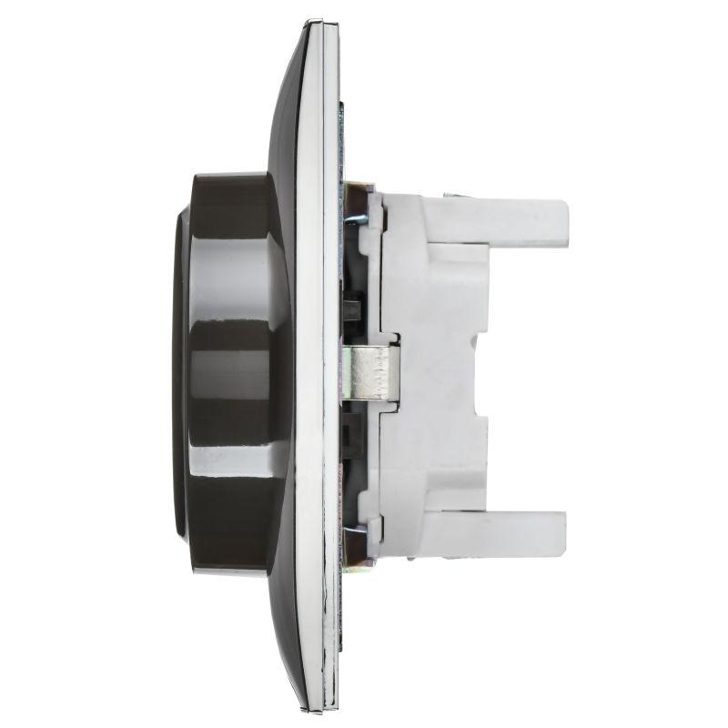  Розетка 2-м SKANDY 16А с заземл. без защ. шторок в сборе SK-R08N никель IEK SK-R21-16-K50-F фото в каталоге от BTSprom.by