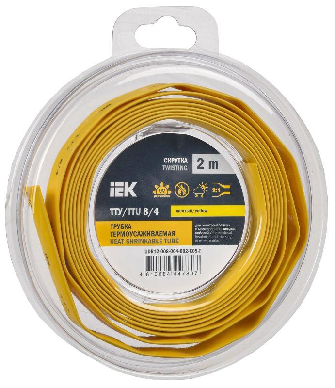трубка термоусадочная тту нг-ls 8/4 желт. (уп.2м) iek udr12-008-004-002-k05-t от BTSprom.by