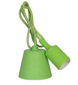 патрон силиконовый е27 со шнуром 1м зел. in home 4690612008592 от BTSprom.by