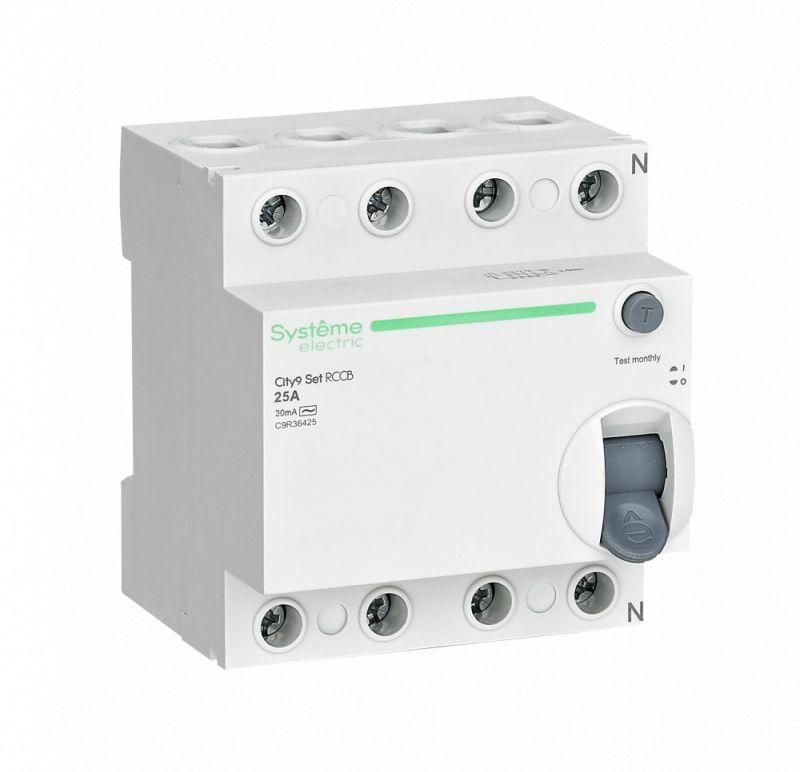 выключатель дифференциального тока (узо) 4п 25а 30ма тип ac city9 set 400в se c9r36425 от BTSprom.by