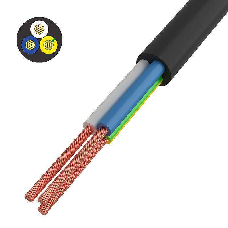 провод пвс 3x0.75 ч (уп.20м) rexant 01-8043-20 от BTSprom.by