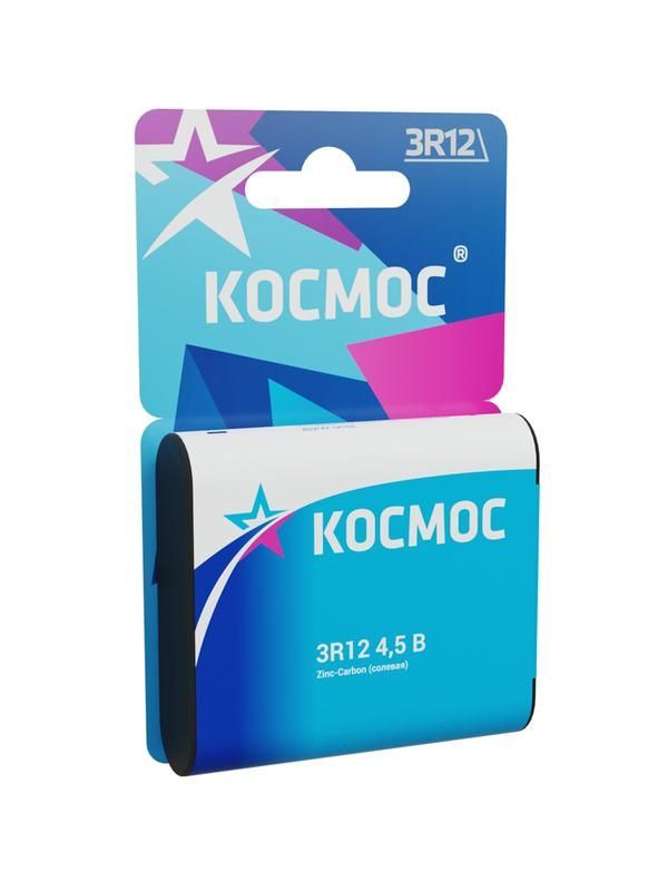 элемент питания солевой "квадрат" 3r12 1bl (блист.1шт) космос koc3r121bl от BTSprom.by
