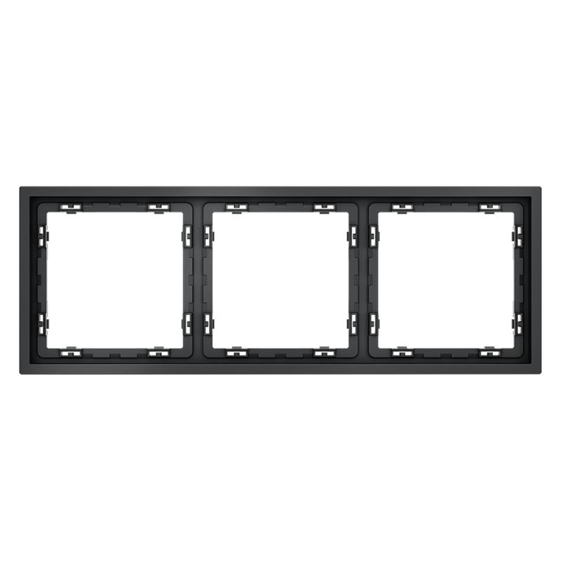 рамка 3-м s70 пластик. графит voltum vls100307 от BTSprom.by