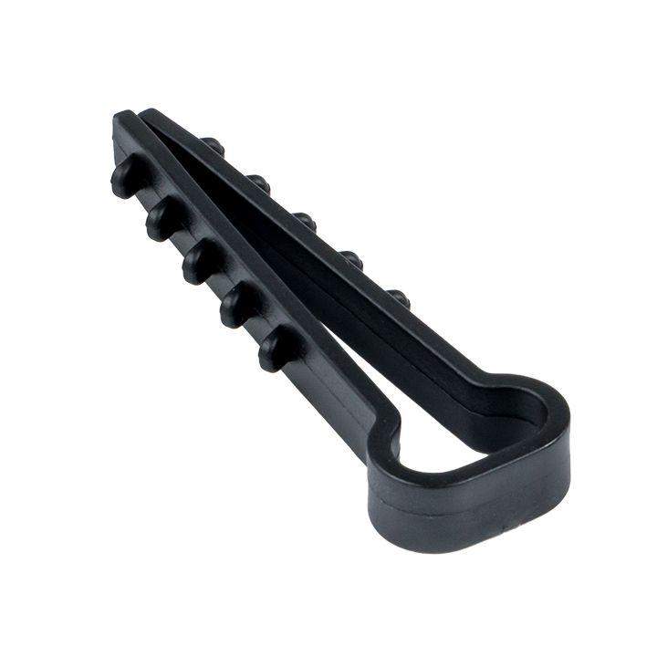  Дюбель-хомут d5х10мм для плоского кабеля черн. (уп.10шт) PROxima EKF plc-cd-5x10b-r фото в каталоге от BTSprom.by