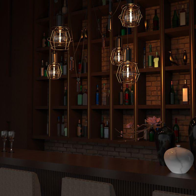 Лампа светодиодная филаментная Black Filament 6Вт G200 шар золотая 2700К тепл. бел. E27 890лм GAUSS 154802118 фото в каталоге от BTSprom.by