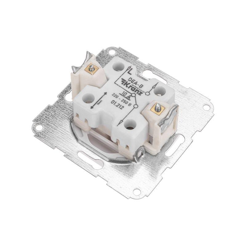  Переключатель проходной 1-кл. СП DEA 10А механизм бел. Kranz KR-78-0205 фото в каталоге от BTSprom.by