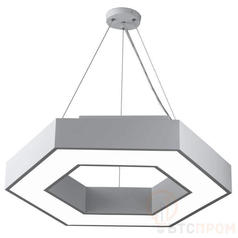 Светильник светодиодный Geometria Hexagon SPO-123-W-40K-045 45Вт 4000К 2500лм IP40 600х600х80 бел. подвесной Эра Б0050554 фото в каталоге от BTSprom.by  Светильник светодиодный Geometria Hexagon SPO-123-W-40K-045 45Вт 4000К 2500лм IP40 600х600х80 бел. подвесной Эра Б0050554 фото в каталоге от BTSprom.by