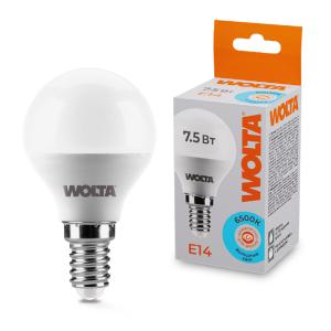 лампа светодиодная 7.5вт 6500к e14 wolta 25w45gl7.5e14 от BTSprom.by