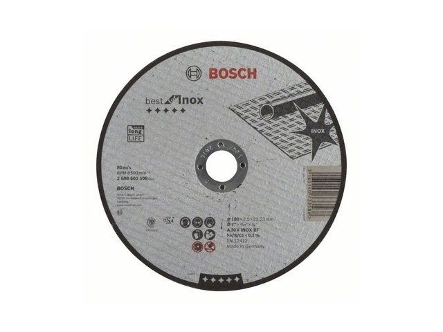 круг отрезной 180х2.5x22.2 мм для нерж. стали best bosch 2608603506 от BTSprom.by
