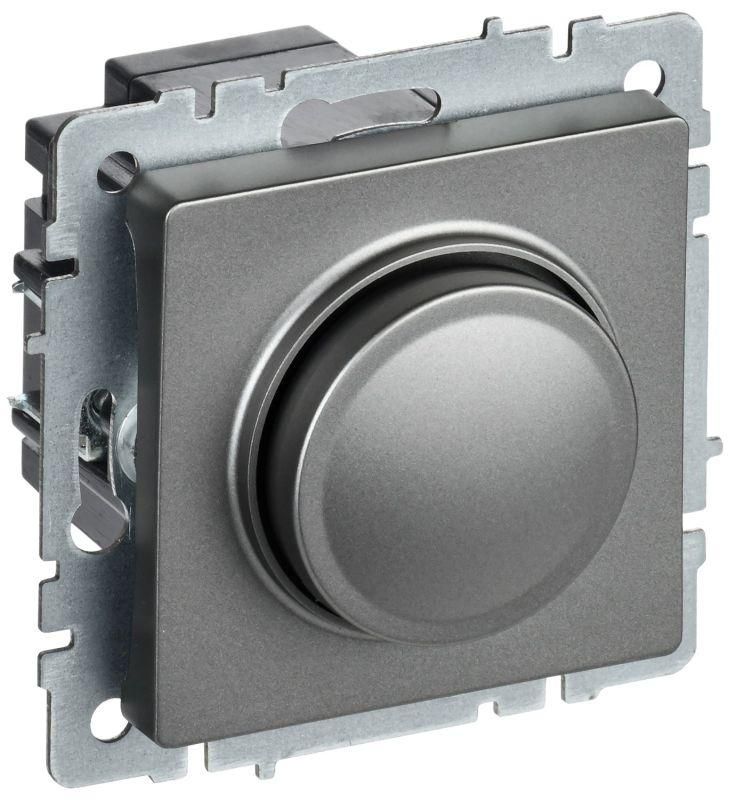 светорегулятор сп brite пов-наж. 600вт сс10-1-0-брс механизм сталь iek br-d20-0600-k46 от BTSprom.by