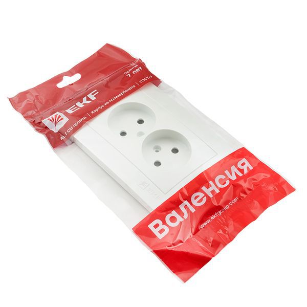  Панель лицевая Валенсия для 2-м розетки 10А без заземл. защ. шторки жемчуж. PROxima EKF ESR10-L-102-50 фото в каталоге от BTSprom.by