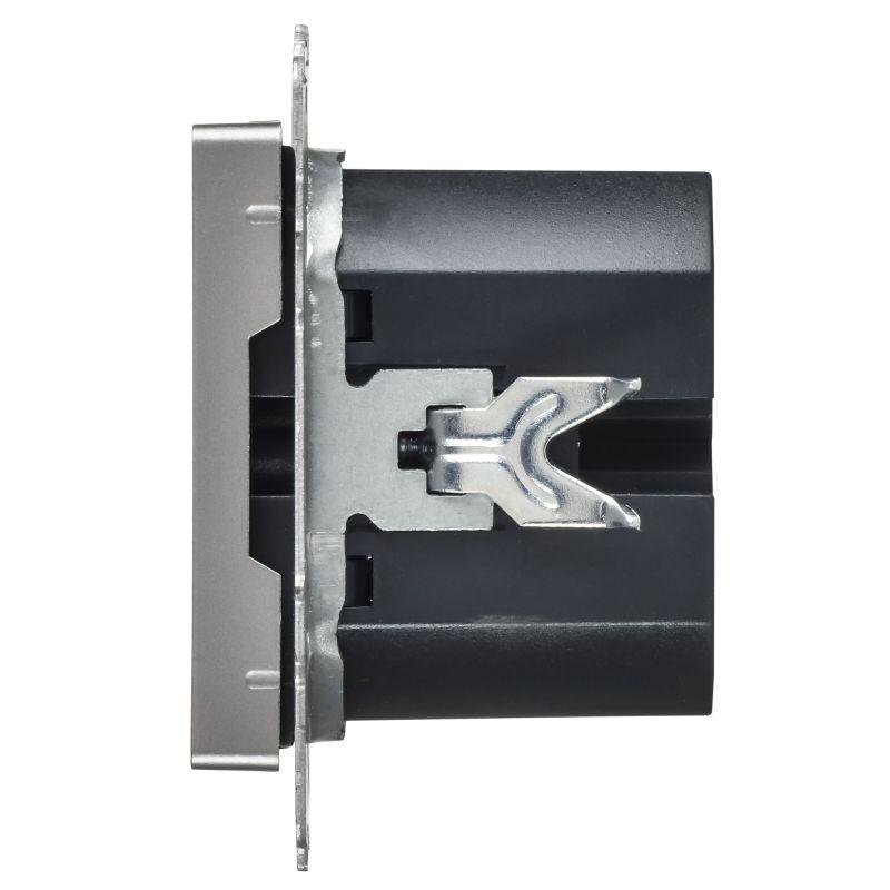  Розетка СП BRITE РЮ12-1-БрС USB C 65Вт высокоскор. заряд. сталь IEK BR-U13-065-K46 фото в каталоге от BTSprom.by