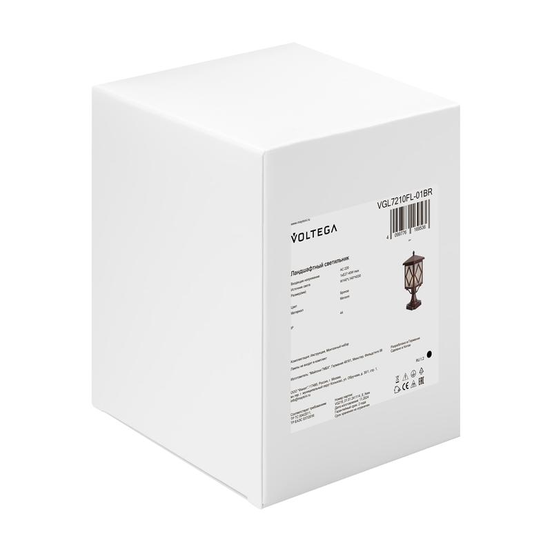  Светильник Heim 1х40Вт E27 IP44 ландшафтный Voltega VGL7210FL-01BR фото в каталоге от BTSprom.by