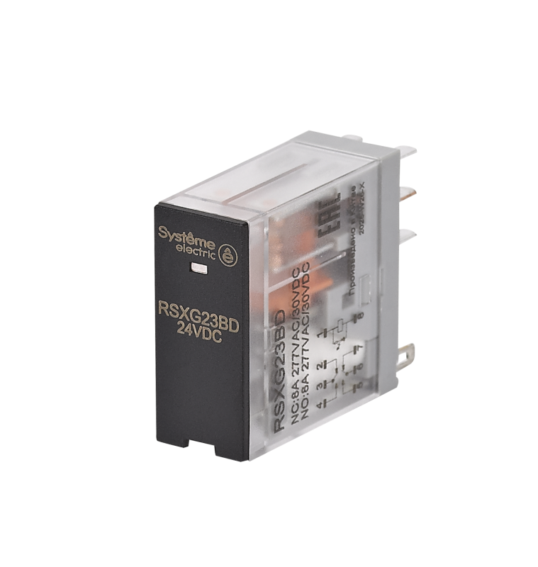 реле 8а 2перекл. 24в dc led se rsxg23bd от BTSprom.by