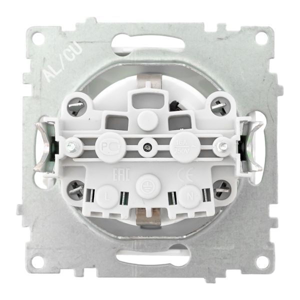  Механизм розетки 1-м Валенсия 16А IP44 с заземл. защ. шторки с крышкой бел. PROxima EKF EWV10-124-90 фото в каталоге от BTSprom.by