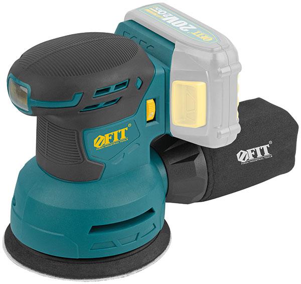 машина шлифовальная эксцентриковая аккумуляторная 20в 6000-12000об/мин; 125мм; липучка fit 79923 от BTSprom.by