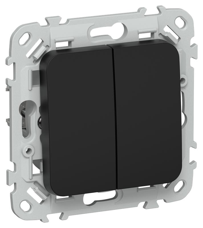 выключатель кнопочный 2-кл. сп flite вс12-2-0-флч 10а механизм черн. iek fi-v24-0-10-1-k02 от BTSprom.by