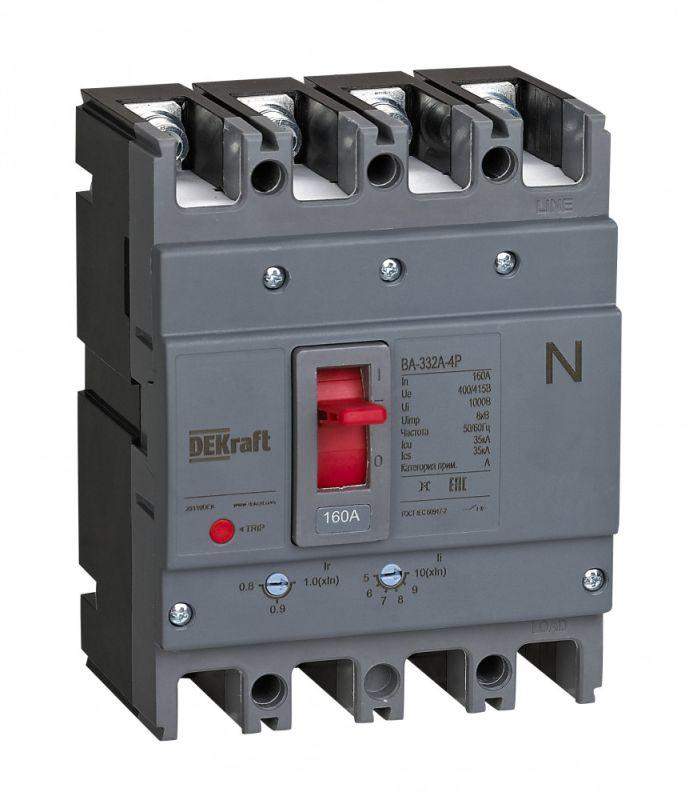 выключатель автоматический 4п 63а 35ка ва-332а dekraft 28114dek от BTSprom.by