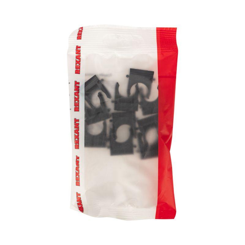  Держатель для труб (клипса) d16мм черн. (уп.10шт) Rexant 28-0116-5 фото в каталоге от BTSprom.by