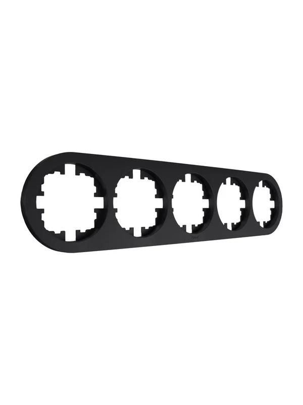  Рамка 5-м OSEN горизонт. круглая черн. бархат LEZARD 744-4200-150 фото в каталоге от BTSprom.by