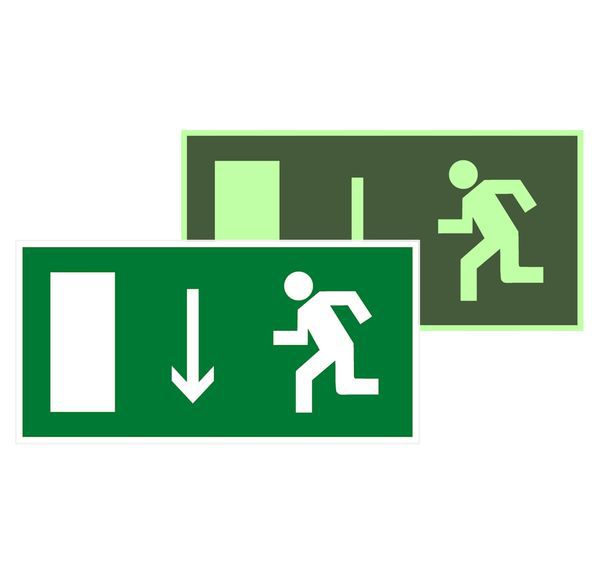 знак эвакуационный e 10 "указатель двери эвакуационного выхода (левосторонний)" 150х300мм пластик с покрытием фотолюминесцентным ekf pn-e-10-f от BTSprom.by