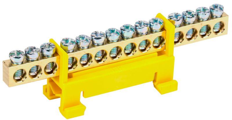 шина pe "земля" на din-изол. "стойка" шни-6х9-14-с-ж iek ynn10-69-14p-k05 от BTSprom.by