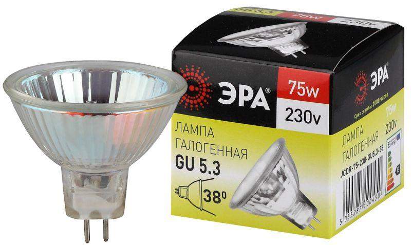 лампа галогенная gu5.3-jcdr (mr16) -75w-230v-cl эра c0027366 от BTSprom.by