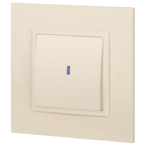  Выключатель 1-кл. СП Elegance 14-1102-02 10А IP20 250В 10AX с подсветкой механизм сл. кость Эра Б0034216 фото в каталоге от BTSprom.by