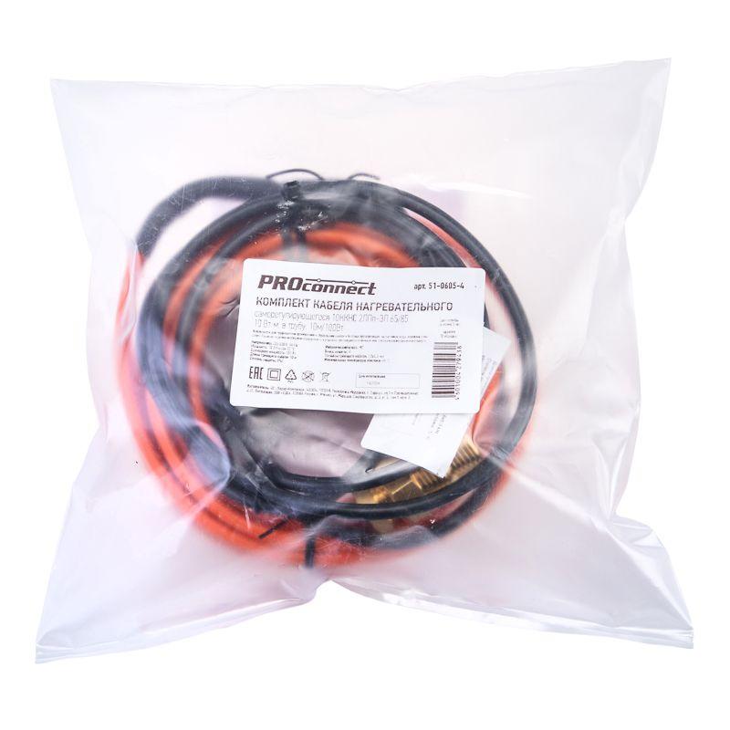  Кабель греющий саморег. 10 ККНС 2ЛПп-ЭЛ 65/85 в трубу 10м/100Вт PROconnect 51-0605-4 фото в каталоге от BTSprom.by