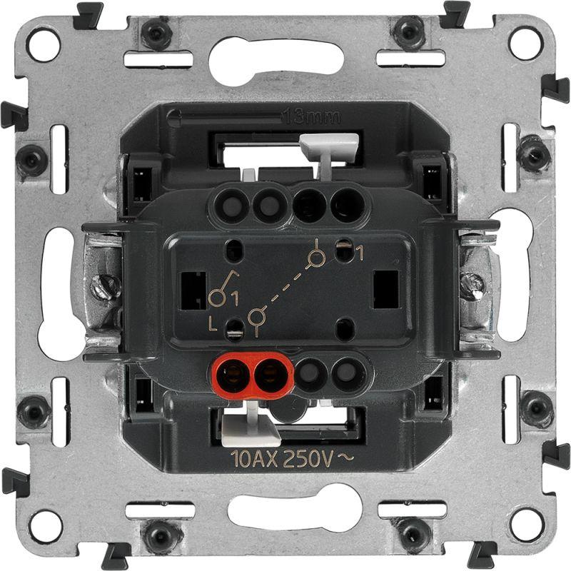  Выключатель 1-кл. СП Valena In'matic 10А IP20 250В 10AX безвинтов. зажимы механизм сер. Leg 752001 фото в каталоге от BTSprom.by