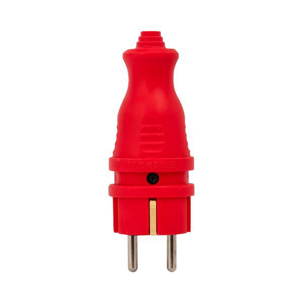  Вилка прямая 16А 2P+PE 230В IP44 каучук. красн. PROxima EKF RPS-011-16-230-44-rr фото в каталоге от BTSprom.by