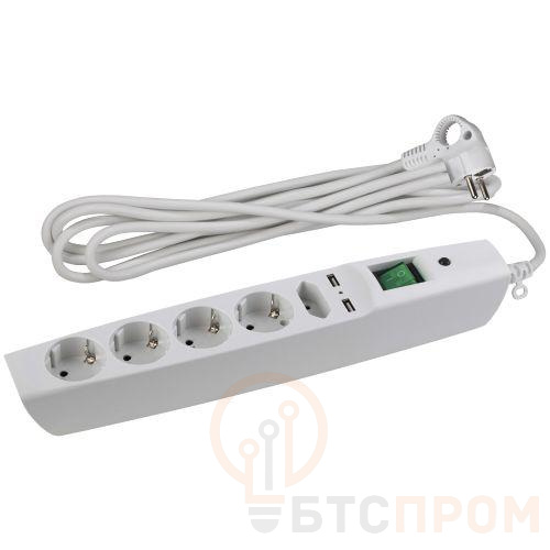 Удлинитель с сетевым фильтром 5х2м с заземл. 10А IP20 U-5es-2m-W 2хUSB ПВС 3х0.75 с выкл. защ. шторки бел. Эра C0043327 фото в каталоге от BTSprom.by  Удлинитель с сетевым фильтром 5х2м с заземл. 10А IP20 U-5es-2m-W 2хUSB ПВС 3х0.75 с выкл. защ. шторки бел. Эра C0043327 фото в каталоге от BTSprom.by
