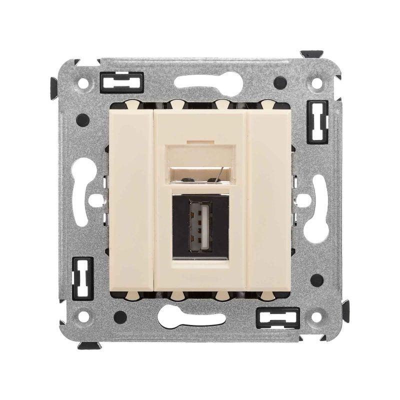 розетка usb 2.0 1-м сп avanti "ванильная дымка" тип а-а dkc 4405403 от BTSprom.by
